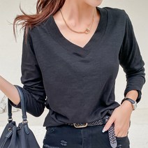 [나크21] (55~120) 베이직한 와이드 브이넥 티셔츠 KO11-T-29