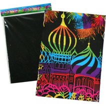 ts02089 [반제품]스크래치판(12장), 소(19x26)