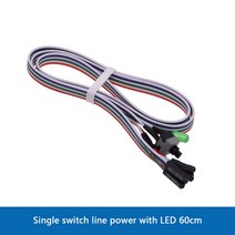 1PCS 65CM Slim PC Compute Motherboard Power Cable Original On Off Reset with LED Light Push Button, 02 Single Button LED