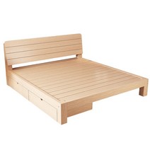 원목 단단한 프레임 통나무 침대프레임, 1200mm2000mm 플랫 앤 두꺼운