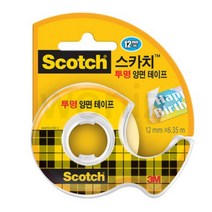 스카치 투명 양면 테이프 디스펜서 136, 1개