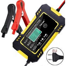 딥사이클 자동차 배터리 Eling 완전 자동 충전기 12v 6a 다중 보호 지능형 펄스, 노란색