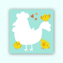 피에스준 예쁜 떡메모지 디자인 모음 메모지, 떡메 051. 닭병아리 디자인, 1개