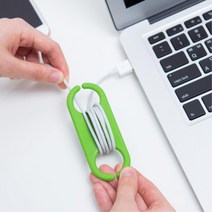 충전기선정리 줄감개 usb 케이블홀더 쇼핑몰창업 소규모사무실 고3수능선물 학생방, IVORY