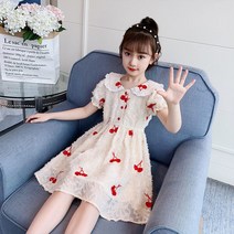 여아용 서양식 여름 짧은 원피스 2022 여름 어린이 여아용 온라인 공주 원피스 어린이 유행 원피스 빠른배송