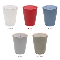 제이와이홀딩스 인테리어 뚜껑 스윙형 휴지통 5컬러 7.5L 쓰레기통, 화이트