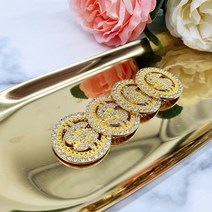 [최부장골프] 황금달러 큐빅 볼마커 1+1골프공마크 필드용품