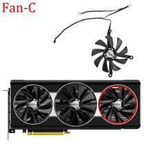 CF1010U12S 냉각 팬 교체 XFX Radeon RX 5700 THICC III 울트라 RX-57XT8TBD8 그래픽 카드, 03 fan C
