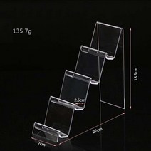 아크릴책꽂이 아크릴책장 전면책꽂이 투명책꽂이 아크릴 투명 디스플레이 선반 모바일 책 지갑 안경 랙 다층 플렉시 유리 스탠드 홀더, [03] A4