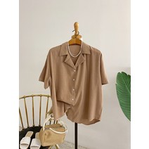페이비 더블 카라 린넨 반팔 셔츠(3color)국내제작