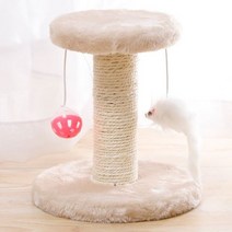 고양이 스크레쳐 가구 Sisal Rope Cat Scratching Post Kitten Jumping Tower with Mouse Furniture Sofa T, 02 Beige, 02 Beige