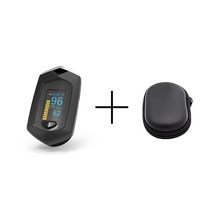 심박계 BOXYM 손가락 맥박 산소 농도계 Pulsioximetro SpO2 PR OLED 충전식 CE 의료용 Oximetro 심박수 모니터, 03 Black with Case