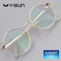 브이선 CR39 클리어 렌즈 청광 블루라이트 차단 투명 안경테 YOLO-16-BLB02(53)