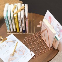 홈바내쓰 미니책꽂이 책장인테리어 잡지꽂이 간이책꽂이, 골드