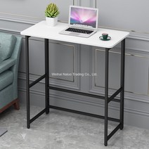 서서쓰는 스탠딩 책상 서서일하는 높이조절 스탠드 노트북 컴퓨터 모니터 키다리 받침대 HS15, 80 x 40 x H110cm 화이트+블랙