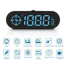 GPS HUD 자동 OBD2 + GPS HUD 헤드 업 디스플레이 범용 디지털 속도계 안전 운전을 위한 과속 경보 다기, 02 GPS
