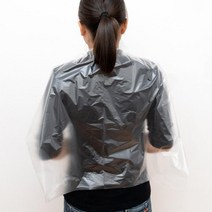 200매 일회용 비닐 미용가운 염색 파마 염색보 드라이 착용 뷰티 드라이보 이발 머리카락 커트, 1개