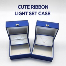 바미샵 큐트리본 LED 라이트 반지 목걸이 케이스 선물 b0613, 1개, 반지케이스