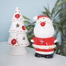 성탄 디피용 세라믹 산타 티라이트 홀더 양초케이스