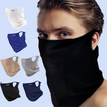 인콘트로 쿨 엣지 귀걸이형 시원한 여름 메쉬 등산 골프 낚시 라이딩 바이크 자전거 버프 넥워머, 잔줄 곤색