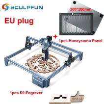 각인기계 SCULPFUN-S9 90W 레이저 조각 기계 초박형 빔 쉐이핑 기술 목재 아크릴 410x420mm, 03 EU with Panel