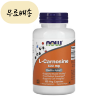 나우푸드 미국정품 L 카노신 카르노신 엘카노신 500mg 100 베지캡슐 베타 알라닌 다이펩타이드 엘 히스티딘 스테아릭애씨드 스테아르산, 1개, 100개