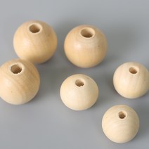 우드볼 (나무구슬)(6개) 1634 / 마크라메 우드비즈 목구슬 원목구슬 공예, 30mm