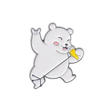 북극곰 놀이 밴드 에나멜 핀 맞춤 노래와 춤 바이올린 색소폰 오르간 브로치 가방 옷깃 배지 쥬얼리 아이를위한 선물