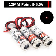 레이저 헤드 650nm 9mm 3V 50mW 크로스 다이오드 모듈 적색 구리, 06 12MM Point 3-5.0V