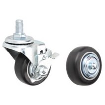 KRE290164바퀴캐스터 소형 미니 작은 의자가구 수레 대차 카트, 경량용3인치검정고무바퀴(휠)