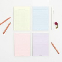 컬러 메모패드 A6 뜯어쓰는 메모지 아이디어 기록, 디자인:라인그리드, 단품