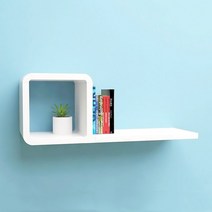 큐빅스2 벽선반 ECO ABS 조립식 무지주 디스플레이선반 DIY 모듈가구, 블랙