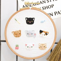 아트조이 DIY 프랑스자수 (자체디자인) 냥이 모임