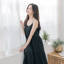 코튼원 인견 끈나시 레이어드 여성 원피스