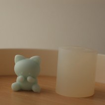 비누만들기 DIY 고양이 실리콘 퐁당 금형 부활절 아로마 테라피 석고 비누 토끼, [01] cat S