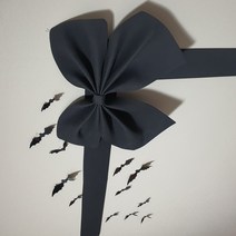 (완제품 12시주문시 당일출고)나비리본 발렌타인 장식리본 대왕리본 가게 인테리어 장식, 넓이10cm, 검정