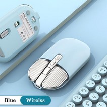 게임용무선마우스2.4Ghz 무선 블루투스 마우스 듀얼 모드 USB 광학 Xiaomi PC 노트북 컴퓨터 사무실용 충, 10 Blue Wireless, 한개옵션1