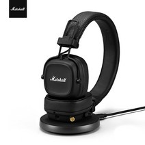 Marshall-Major IV 4 무선 블루투스 헤드폰 서브 우퍼 접이식 깨끗한 음질 스포츠 게임 마이크 포함, 01 Black
