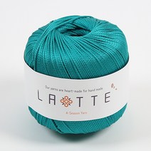 [앵콜스] (10+1) 라떼 LATTE 여름 코바늘 모자 가방 뜨개실, 25 청록(낱개)