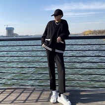 남자정장대여 턱시도 남성정장 장례식정장 남자 예복 결혼식남자하객룩 맞춤정장 셋업수트 오후 수제 봄 수직 슬립 소재 비철 바지 남성용 스트레이트 느슨한 바지 어 버전의 검은 색