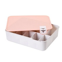 3색 가정용 장식 덮여 브래지어 속옷 스토리지 구획 상자 레이블 뚜껑 트렁크 홈, 07 10 Grids Pink