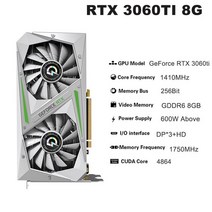 rtx 3060ti 그래픽 카드 gddr6 8gb 256bit 게임용 비디오 카드 nvidia geforce rtx 3060 ti dp3 hd pci-e4.0 x16 데스크탑 pc, rtx3060ti 8GB