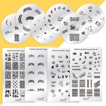 코나드 스탬핑네일아트 이미지판 플레이트, 1개, 01.원형플레이트 m108