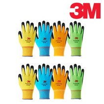3M 3M장갑 컴포트그립 안전작업용반코팅장갑, 오렌지L, 1개