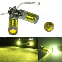2pc 세트 12-24V H3 80W 16 SMD LED 차 안개등 전구 황색 고성능 트럭