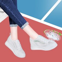 산뜻한 메쉬 어글리 웨지 키높이스니커즈 인박카024