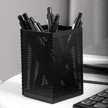 델리 메쉬망 사각 펜꽂이 E908 블랙 연필꽂이 보관