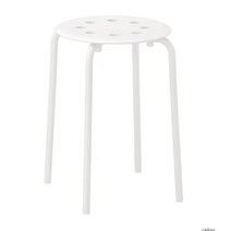 이케아 마리우스 스툴 의자 보조의자 식탁의자 어린이의자 아동의자 45cm * 32cm, 화이트