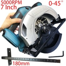 컷소 무선 충전 Makita 18V 배터리 사용 무선 전기 원형톱 7 인치 브러시리스 목재 180mm 톱날 각도 조절, 01 no battery