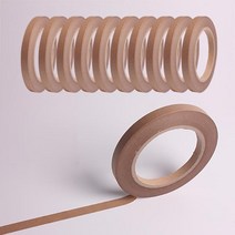 종이무지박스테이프 12mmx40m 크라프트 무지테이프 소폭테이프, 왁스타입